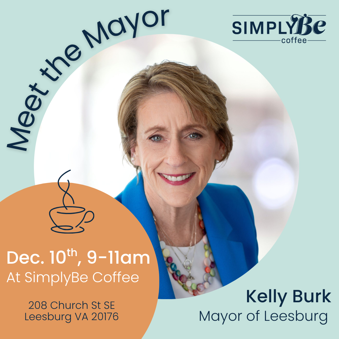 An event occurring at SimplyBe Coffee named Meet the Mayor occurring on December 10 @ 9:00 am at December 10 @ 9:00 am